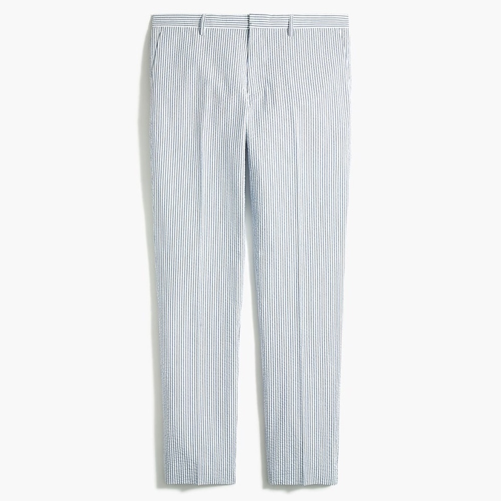Slim unstructured Thompson pant in seersucker